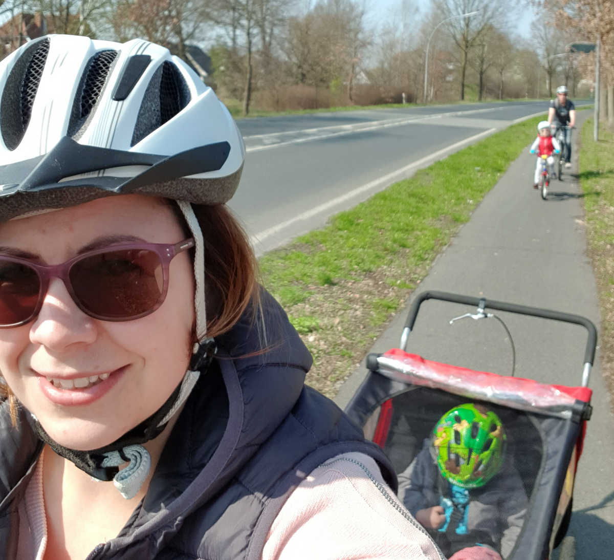 Familie Schneegans ist gerne mit dem Fahrrad unterwegs. 